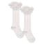 Picture of Meia Pata Occasion Knee Sock Pleated Tulle Ruffle - Ivory