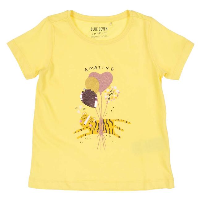 Picture of Blue Seven Girls Amazing Tiger Top - Yellow
