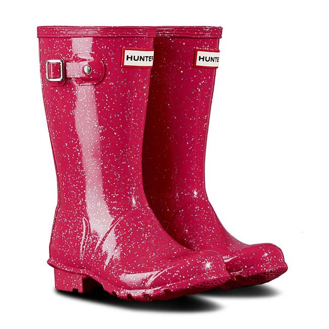 Picture of Hunter Original Kids Giant Glitter Wellington Boots - Thrift Pink