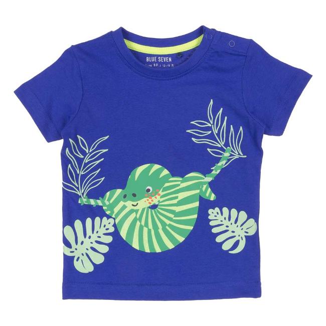 Picture of Blue Seven Mini Boys Snake Top - Blue