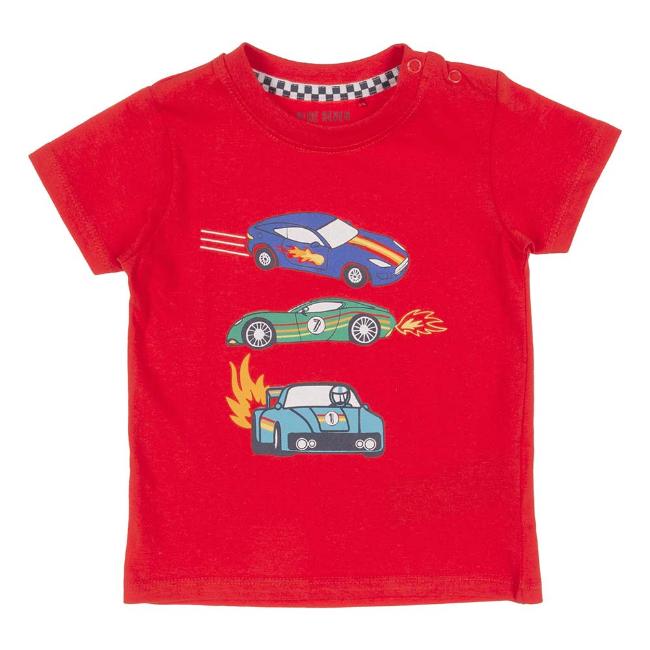 Picture of Blue Seven Mini Boys Racing Cars Top - Red