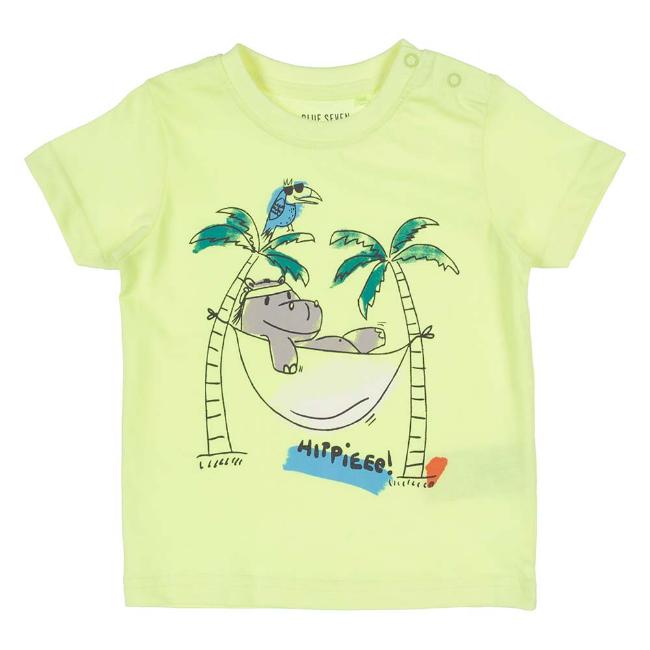 Picture of Blue Seven Mini Boys Hippo Top - Yellow