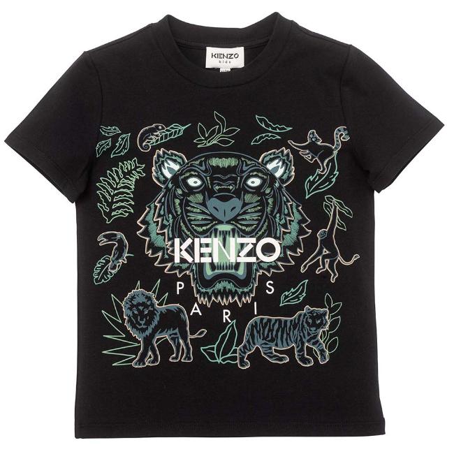 Picture of Kenzo Kids Boys Tiger T-shirt - Black