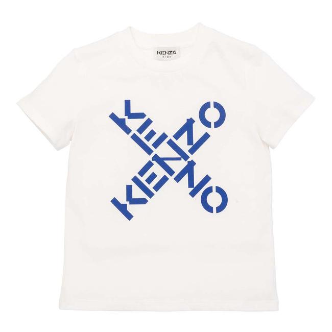 Picture of Kenzo Kids Boys Logo T-shirt - Off White