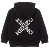 Picture of Kenzo Kids Boys Classic Zip Up Logo Hoodie - Black