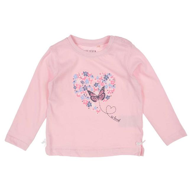 Picture of Blue Seven Mini Girls Long Sleeve Butterfly Top - Pink