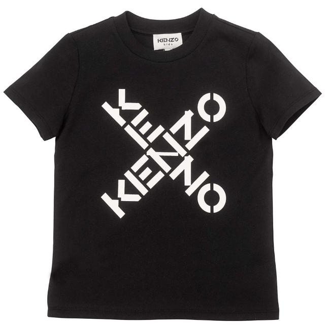 Picture of Kenzo Kids Girls Logo T-shirt - Black