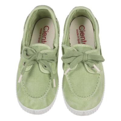 Picture of Calzados Cienta Boys Canvas Boat Shoe - Butterfly Green