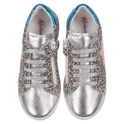 Picture of Naturino ANNIE Leopard Print Pump - Silver 