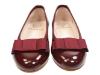 Picture of Panache Girls Ballerina Bow Pump - Burgundy Patent 