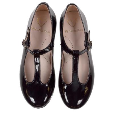 Picture of Panache Girls T Bar Pump - Black Patent