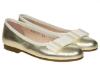 Picture of Panache Ballerina With Ivory Bow - Metallic Gold Leather