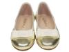 Picture of Panache Ballerina With Ivory Bow - Metallic Gold Leather