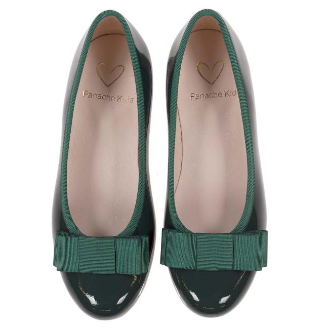 Picture of Panache Ballerina Bow Pump - Green Patent