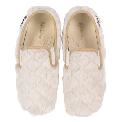 Picture of Naturino Manx Faux Fur Quilt Slipper - Taupe