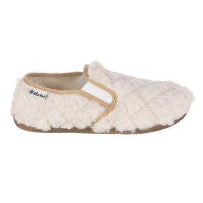 Picture of Naturino Manx Faux Fur Quilt Slipper - Taupe