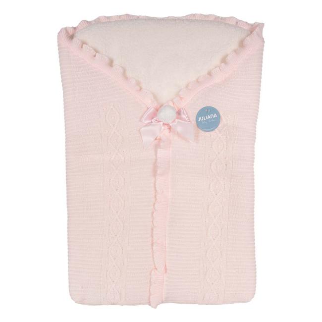 Picture of Juliana Baby Clothes Diamonds Knit Baby Sack - Pink