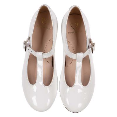 Picture of Panache Girls T Bar Pump - White Patent