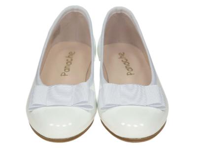 Picture of Panache Ballerina Bow Pump - White Patent