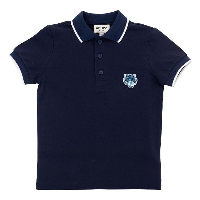 Picture of Kenzo Kids Boys Tiger Polo Shirt - Navy