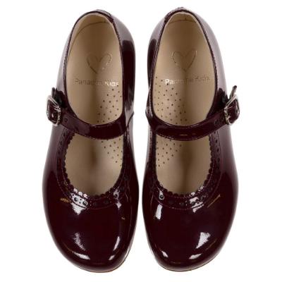 Picture of Panache Girls Mary Jane Shoe - Burgundy Patent