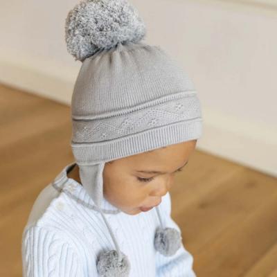 Picture of Emile Et Rose Griffin Knitted Pom Pom Hat - Grey