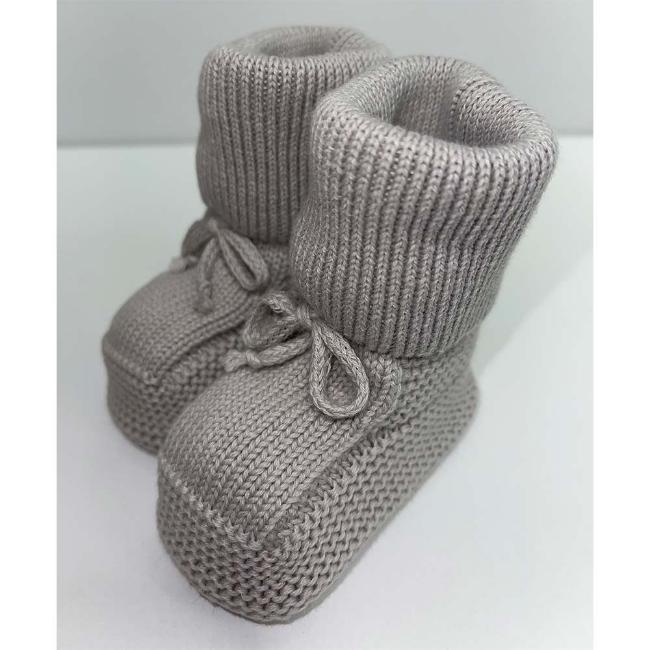 Picture of Caramelo Kids Knitted Booties - Stone Grey