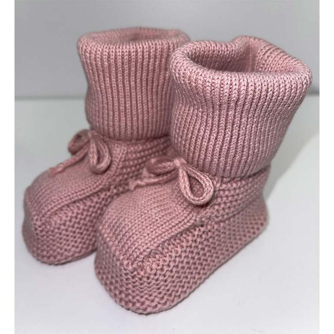 Picture of Caramelo Kids Knitted Booties - Vintage Pink