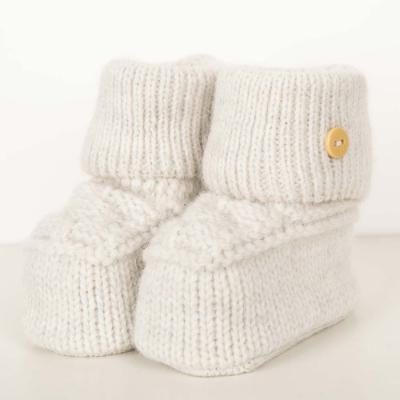 Picture of Caramelo Kids Knitted Booties With Button - Grey