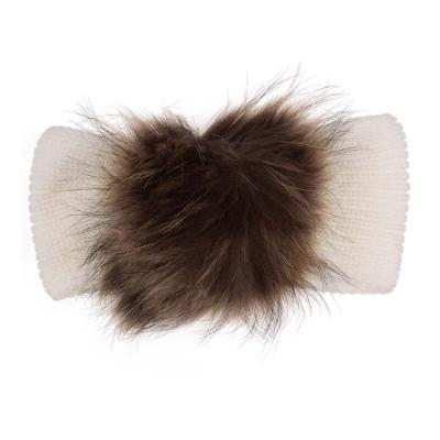 Picture of Juliana Baby Clothes  Pom Pom Knitted Turban Headband - Ivory