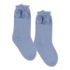 Picture of Juliana Baby Clothes Knitted Knee Pom Pom Socks - Dark Blue