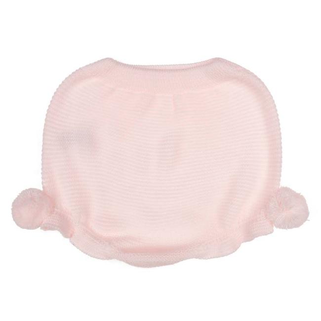 Picture of Juliana Baby Clothes Knitted Pom Pom Bottoms - Baby Pink