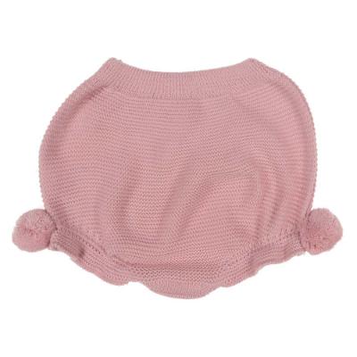 Picture of Juliana Baby Clothes Knitted Pom Pom Bottoms - Dark Pink