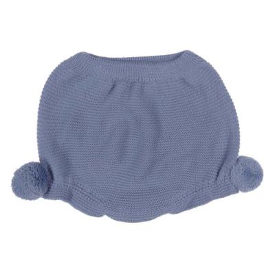 Picture of Juliana Baby Clothes Knitted Pom Pom Bottoms - Dark Blue