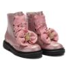 Picture of Lelli Kelly Fuzzy Bear Bow Ankle Boot - Rose Pink