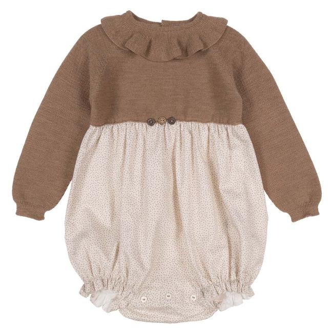 Picture of Wedoble Girls Knitted Romper - Camel