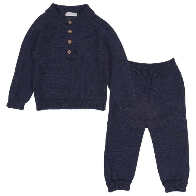 Picture of Wedoble Boys Knitted Trouser Set - Navy Blue