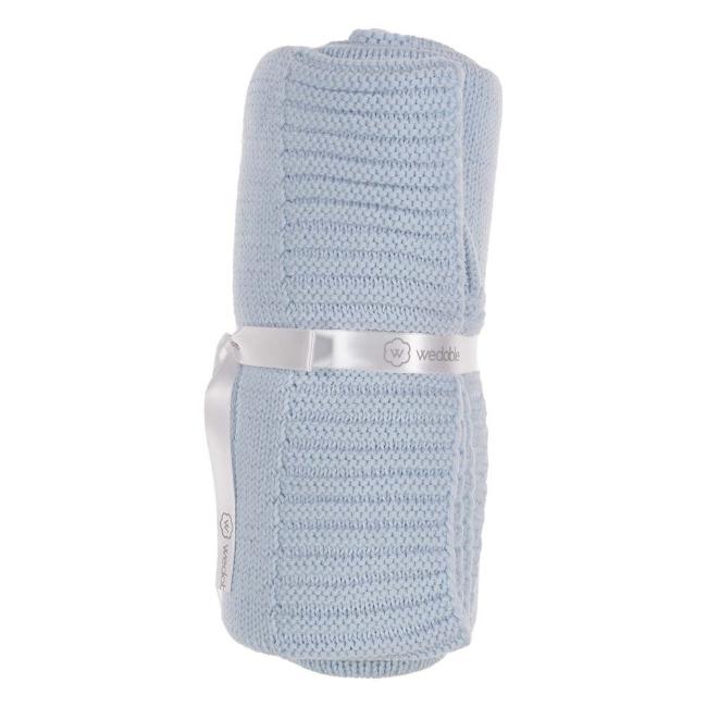 Picture of Wedoble Baby Boy Knitted Wool Blanket - Blue