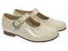 Picture of Panache Girls Mary Jane Shoe - Beige Cream Patent