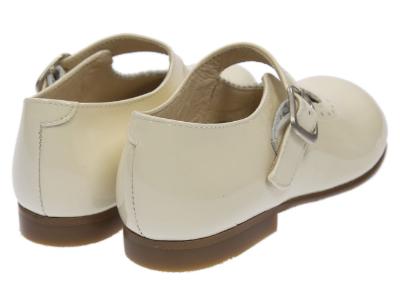 Picture of Panache Girls Mary Jane Shoe - Beige Cream Patent