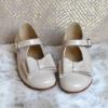 Picture of Panache Girls Double Bow Mary Jane Shoe - Beach Cream