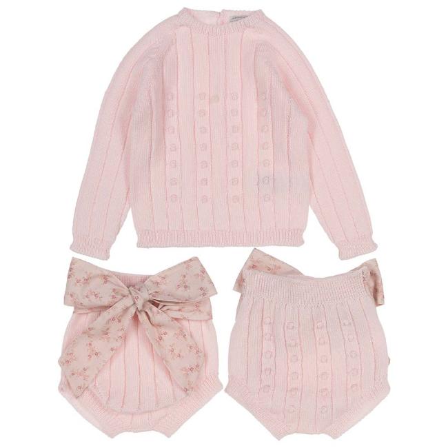 Picture of Wedoble Baby Girl Berry Sweater & Jampant Set - Pink