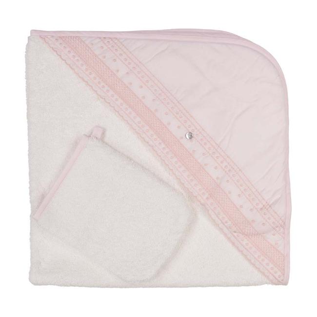 Picture of Purete du... bebe Embroidered Towel & Wash Mit Set - Pink