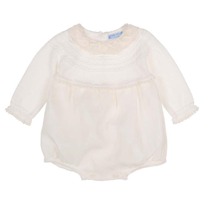 Picture of Mac Ilusion Boxed Knitted Bodice Romper - Ivory