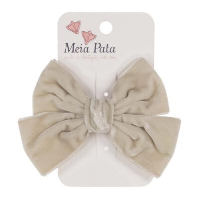Picture of Meia Pata Velvet Bow Hairclip - Champagne