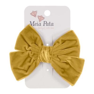 Picture of Meia Pata Velvet Bow Hairclip - Mustard