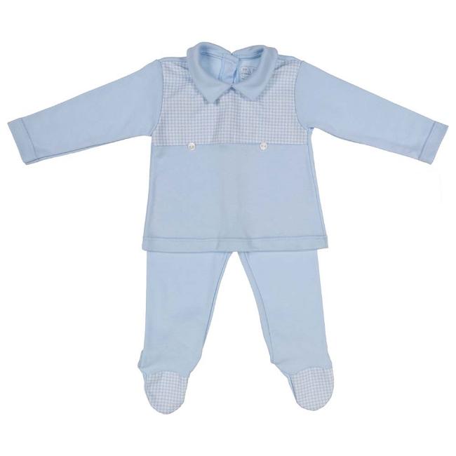 Picture of Rapife Baby Boys Boxed 2 Piece Houndstooth Set - Blue