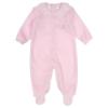 Picture of Rapife Baby Girls Polka Tulle Bodice Velour Babygrow - Pink 