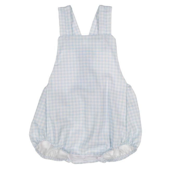 Picture of Rapife Baby Boys Gingham Dungaree - Sky Blue