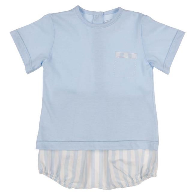 Picture of Rapife Baby Boys T-shirt & Stripe Pants Set - Sky Blue